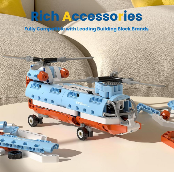 Конструктор вертоліт з тандемним ротором " Tandem Rotor Helicopter " Mould King , 270 деталей 24050 фото