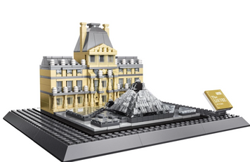 Конструктор 3Д Wange Архітектура Музей Лувр 4213 The Louvre of Paris-France ,785 деталей 3D 4213 фото