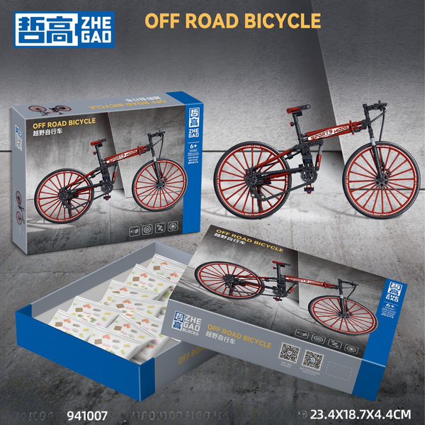 Конструктор велосипед OFF-ROAD BICYCLE ZHEGAO спортивний офф- роад , 258 деталей 941007 фото