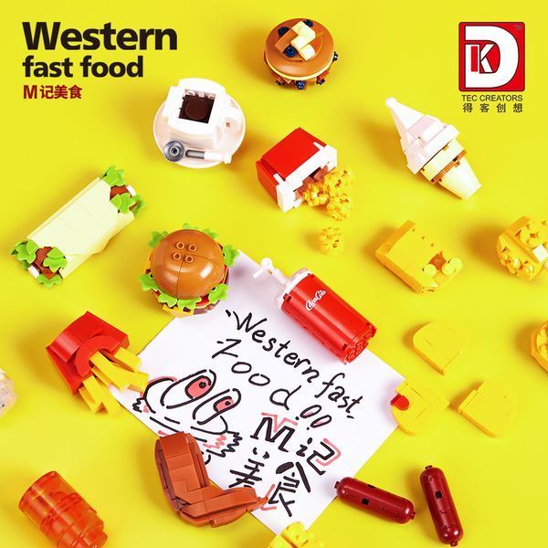 Конструктор еда DK 5025 Western Fast Food Creator Expert Фаст-фуд, 18 моделей, 827 деталей 5025 фото