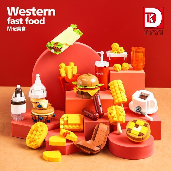 Конструктор еда DK 5025 Western Fast Food Creator Expert Фаст-фуд, 18 моделей, 827 деталей 5025 фото