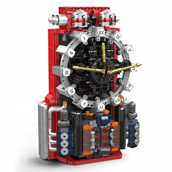Конструктор механические часы Cyberpunk Mechanical Clock Mould King 10187 часы аккумуляторные, для взрослых и детей, 1601 деталей 10187 фото
