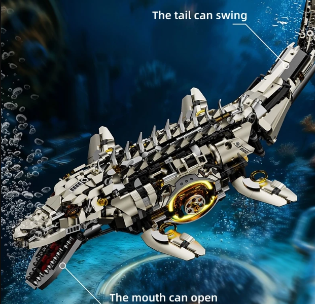 Конструктор динозавр механічний МОЗАЗАВР Mosasaurus Sea Dragon Technical Model , 1413 деталей 13100 фото