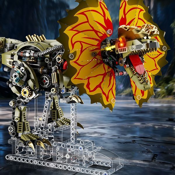 Конструктор динозавр Дилофозавр MJI Mechanical Dilophosaurus для дітей та дорослих, 1277 деталей 13101 фото
