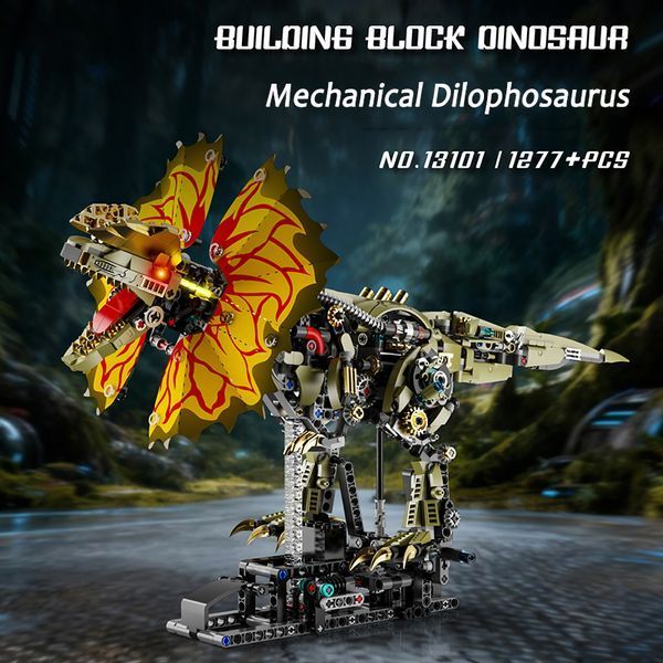 Конструктор динозавр Дилофозавр MJI Mechanical Dilophosaurus для дітей та дорослих, 1277 деталей 13101 фото