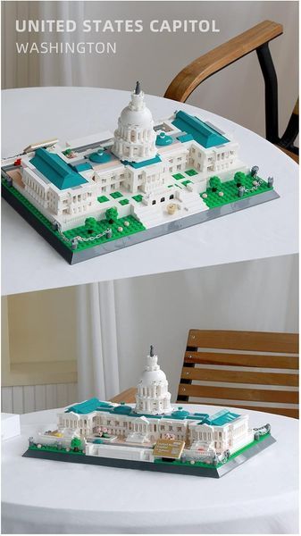 Конструктор 3D Wange Архітектура Капітолій Вашингтон США United States Capitol 5235 для дітей та дорослих,3Д, 1074 деталей 5235 фото