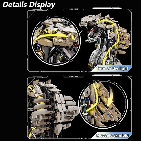 Конструктор кобра змія MJI Mechanical Cobra у стилі Стімпанк змія для дітей та дорослих, 1186 деталей 13095 фото