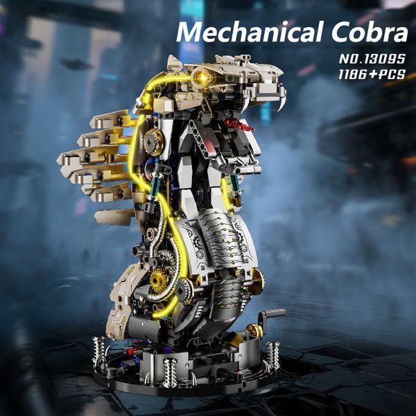 Конструктор кобра змія MJI Mechanical Cobra у стилі Стімпанк змія для дітей та дорослих, 1186 деталей 13095 фото