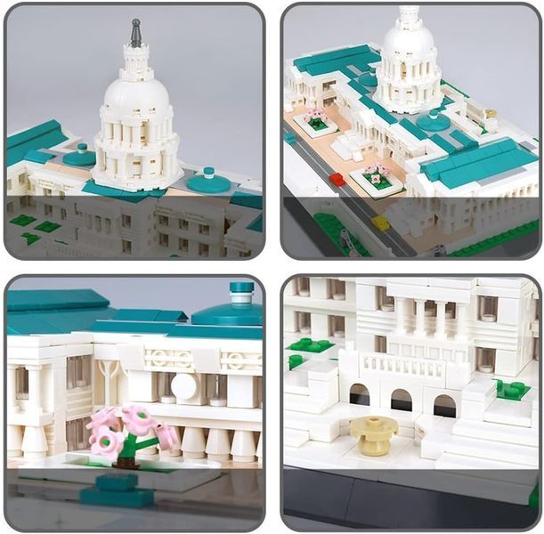 Конструктор 3D Wange Архітектура Капітолій Вашингтон США United States Capitol 5235 для дітей та дорослих,3Д, 1074 деталей 5235 фото