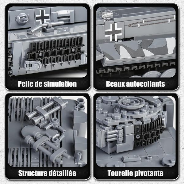 Конструктор танк ТИГР Tiger Tank Mould King Technik 20014, для дорослих та дітей, 800 деталей 20014 фото