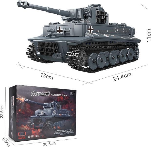 Конструктор танк ТИГР Tiger Tank Mould King Technik 20014, для дорослих та дітей, 800 деталей 20014 фото