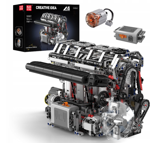 Конструктор двигун Mould King Technic (L4) чотирициліндровий бензиновий L4 для дітей та дорослих , 1897 деталей 10087 фото