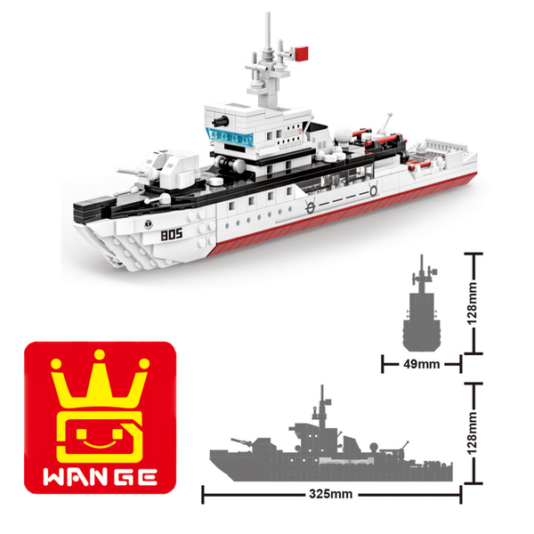 Конструктор Wange військовий корабель Type 081 мінний тральщик &ndash; дитячий конструктор, військова техніка, 380 деталей 3523 фото