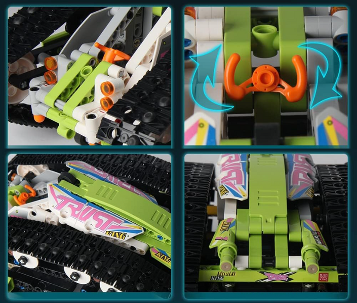 Конструктор машина на радіокеруванні всюдихід Shape-shifter от MOULD KING двосторонній позашляховик , 836 деталей 13153 фото