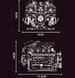 Конструктор двигун V8 Ferrari F40 LM акумуляторний мотор з додатком STEM конструктор двигуна внутрішнього згорання для дітей та дорослих, 700деталей 96207 фото 9
