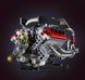 Конструктор двигун V8 Ferrari F40 LM акумуляторний мотор з додатком STEM конструктор двигуна внутрішнього згорання для дітей та дорослих, 700деталей 96207 фото 7