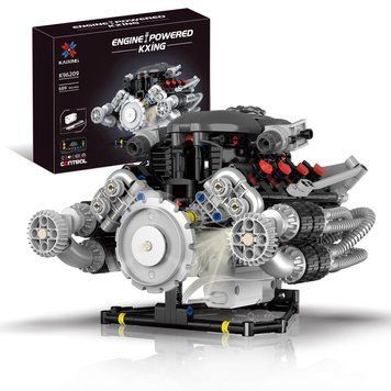 Конструктор двигун V12 Aston Martin Valkyrie акумуляторний конструктор двигуна внутрішнього згорання з додатком, дитячий конструктор для дітей і дорослих, 689 деталей 96209 фото