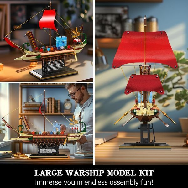 Конструктор корабль римская галера &laquo;Roman Imperium Warship&raquo; MOULD KING, 1466 деталей 10156 фото