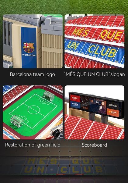 Конструктор стадіон Cada Fc Barcelona Camp Nou Spotify Barca La Liga стадіон Барселони для дітей та дорослих, 728 деталей 66023 фото