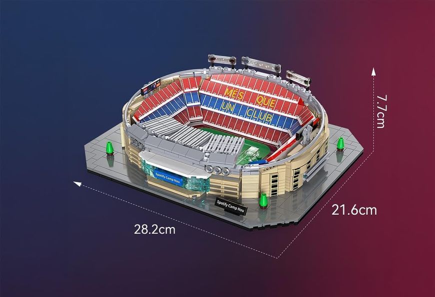 Конструктор стадіон Cada Fc Barcelona Camp Nou Spotify Barca La Liga стадіон Барселони для дітей та дорослих, 728 деталей 66023 фото