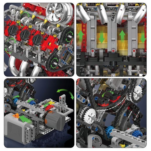 Конструктор двигатель TECHNIC "ДВИГАТЕЛЬ V8" F488 от Mould King для детей и взрослых , 2718 деталей 10130 фото
